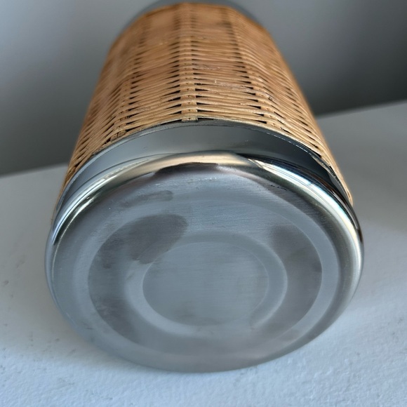 Crate&Barrel SS/Rattan Wine Chiller - Picture 4 of 5